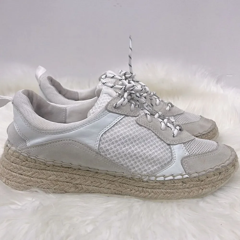 Marc Fisher | espadrille sneakers 8.5 white & cream.